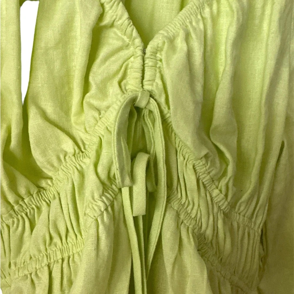 UNIVERSAL Thread Apple Green Front Tie Long Sleeves SMALL Top BNWT - Picture 3 of 8